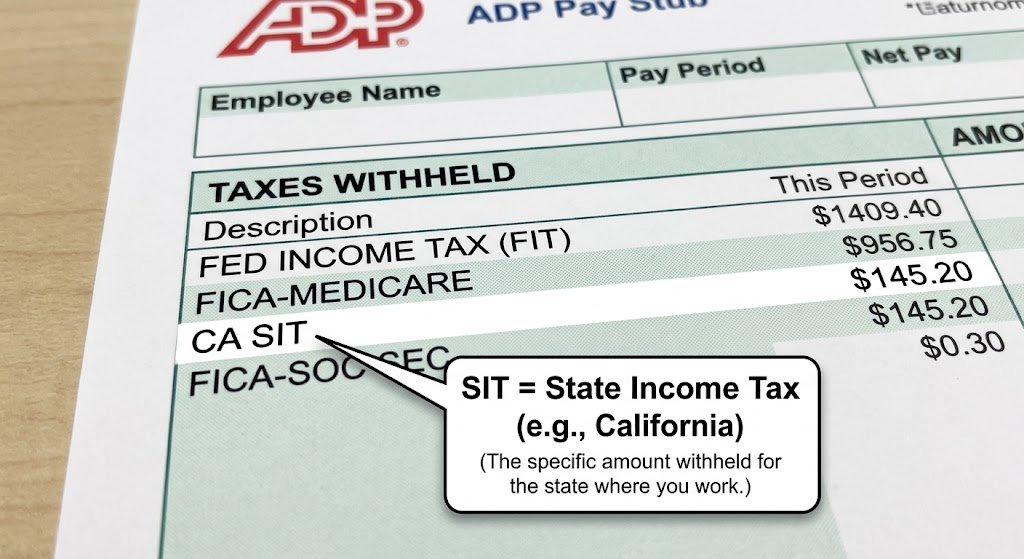 What Does SIT Mean on an ADP Pay Stub